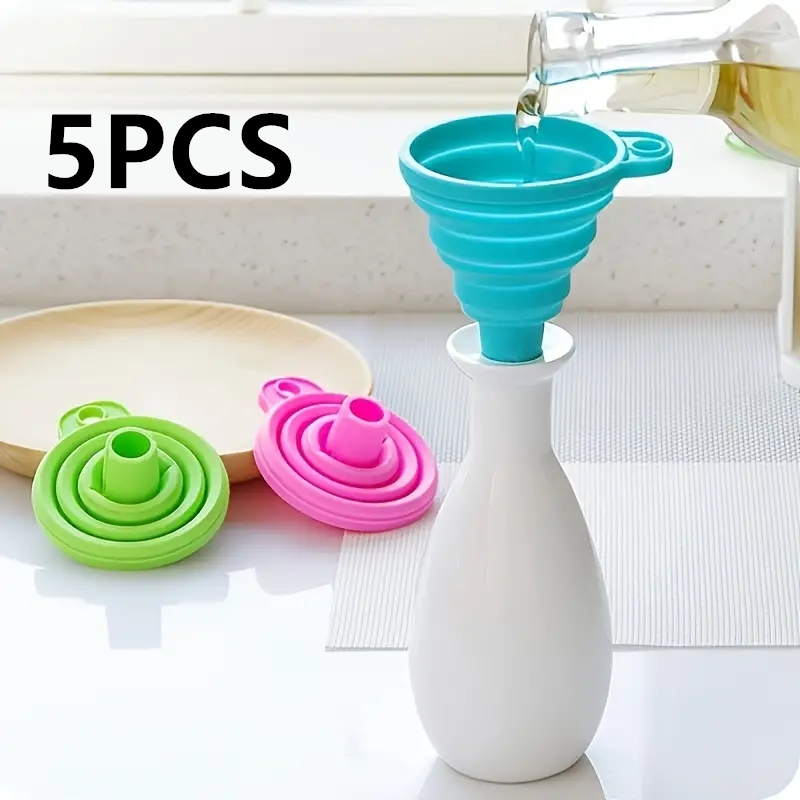 Kitchen Appliances And Utensils - Entonnoir pliant en Silicone, multifonctionnel, Portable,