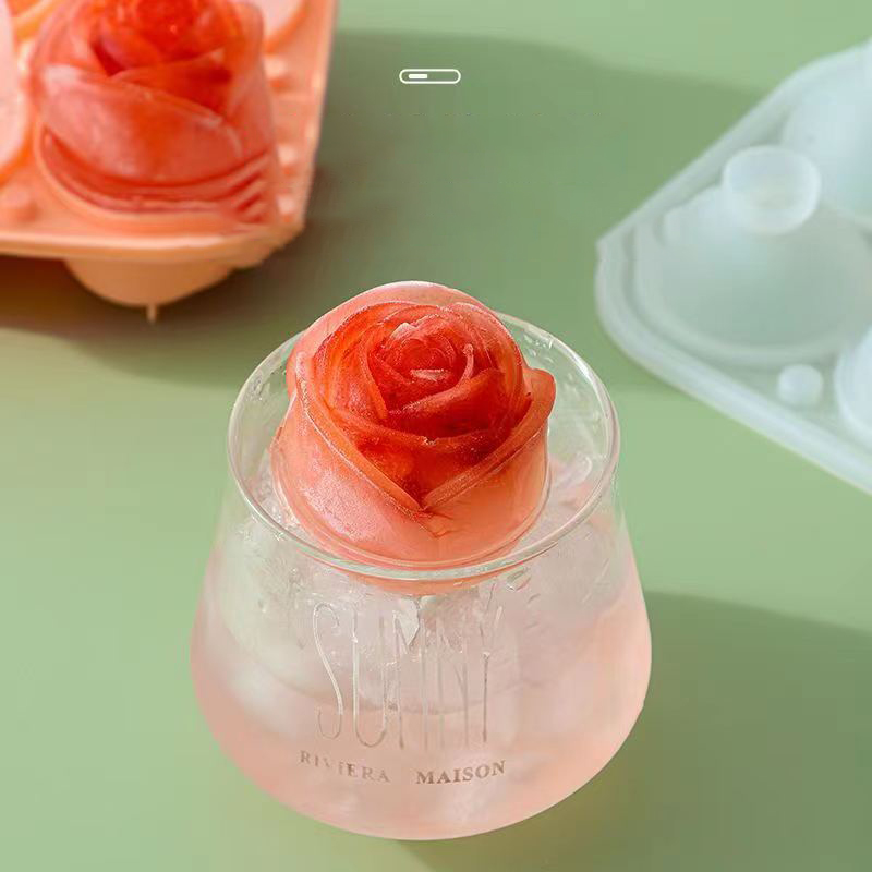 Moules à glace Rose 3D, 4 trou - Kitchen Appliances And Utensils avis et prix
