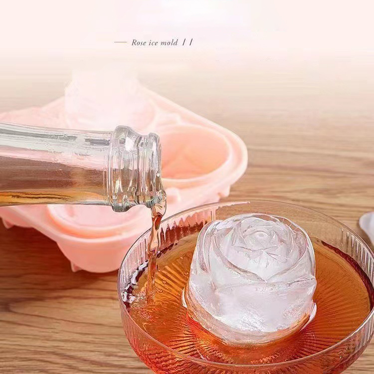 Moules à glace Rose 3D, 4 trou - Kitchen Appliances And Utensils avis et prix