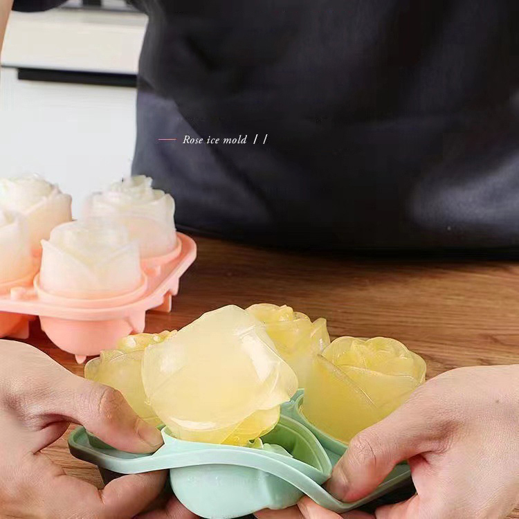 Moules à glace Rose 3D, 4 trou - Kitchen Appliances And Utensils avis et prix
